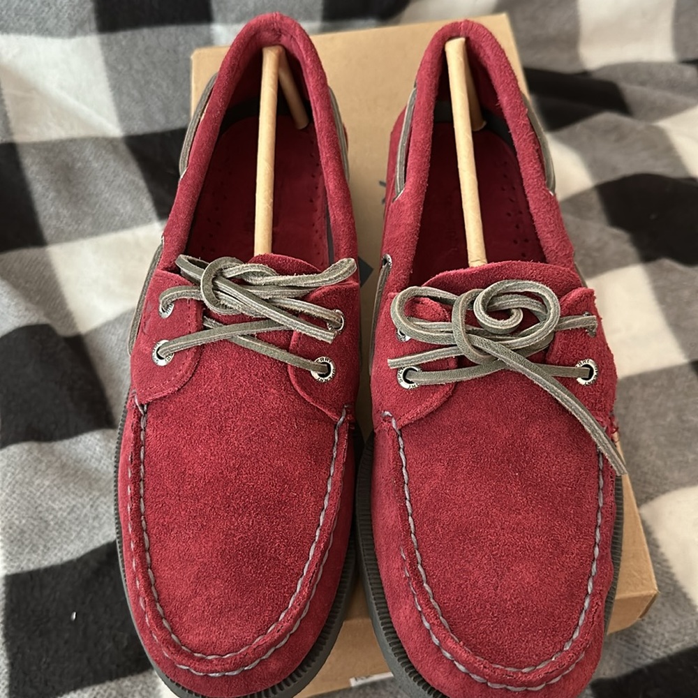 Brand new in box suede Sperry Topsiders